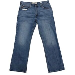 Ariat Legacy M4 Relaxed Boot Cut Kilroy Jeans Mens Med Wash Denim Size 35x30